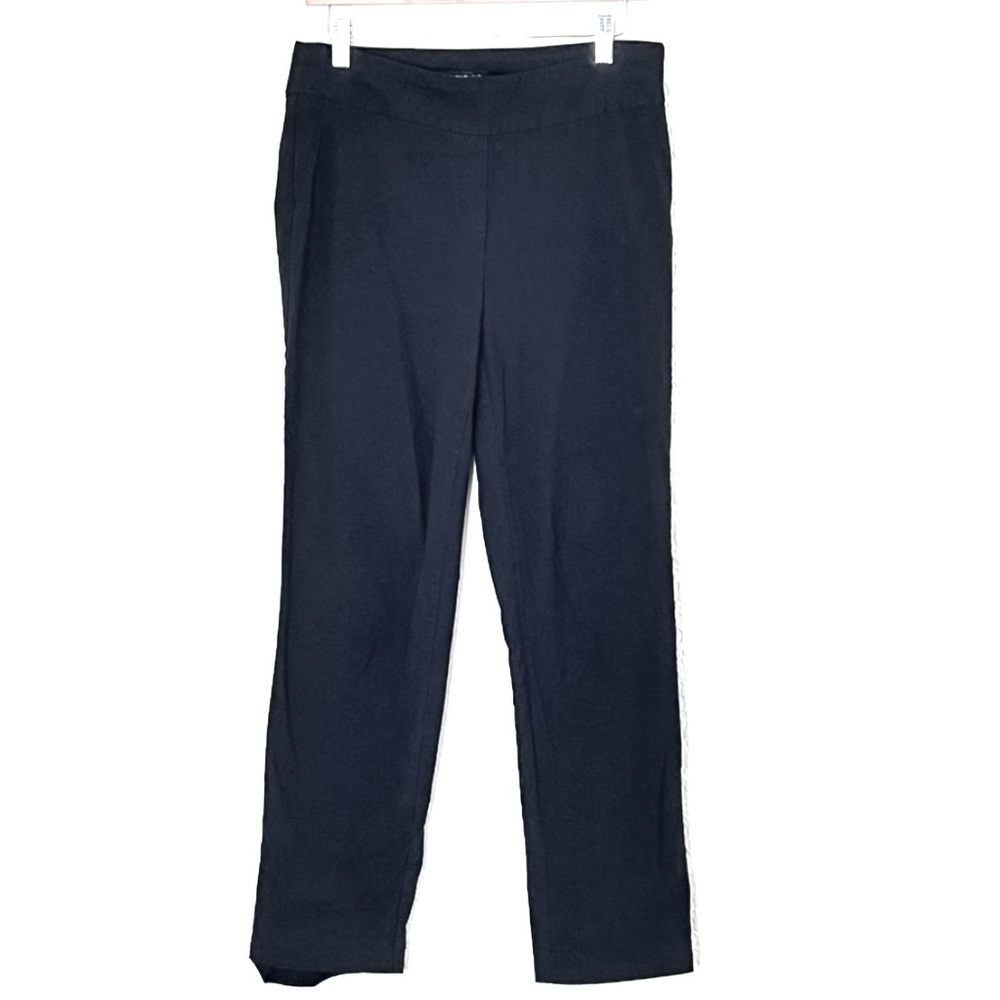 Hilary Radley | Black stretch pants mid-rise straight leg trousers size …